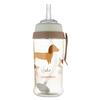 Canpol babies Leakproof Weighted Straw Bottle, 350 ml, 9m+, Brown Dogs view 4