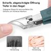 DAILIENFUS 3-Piece Nail Clipper Set with Eagle-Beak Angle, Catcher and Toenail Clipper, Green view 2