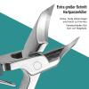 DAILIENFUS 3-Piece Nail Clipper Set with Eagle-Beak Angle, Catcher and Toenail Clipper, Green view 4