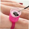 50 Plastic Eyelash Glue Rings, Colored Lash Cup Holders for Extensions and Tattoo Pigments view 2