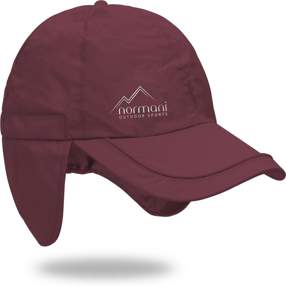 normani Adjustable Waterproof Rain Cap with Ear Protection, Bordeaux 57 (S–3XL)