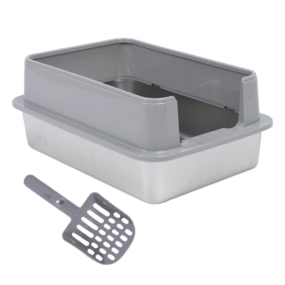 HEEPDD Stainless Steel Cat Litter Box XL