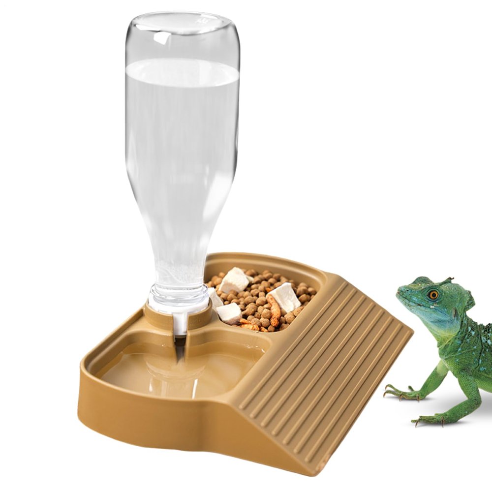 Water Bowl for Bearded Dragon | Automatic Water Dispenser for Reptiles