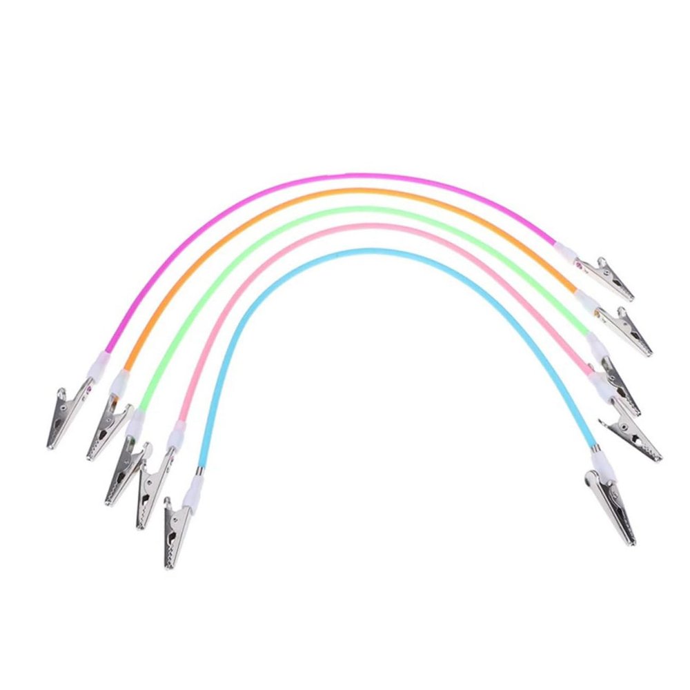 5-Pack Silicone and Iron Napkin Clips for Adults