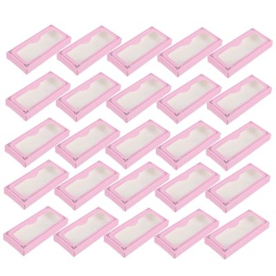 PACKOVE 30-Piece Portable Empty Eyelash Storage Boxes for False Eyelashes, Transparent Small Eyelash Trays for Extensions
