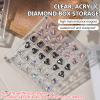 NPXUAMTJ Acrylic Storage Box with 36/64/100 Compartments for Charms and Rhinestones view 2