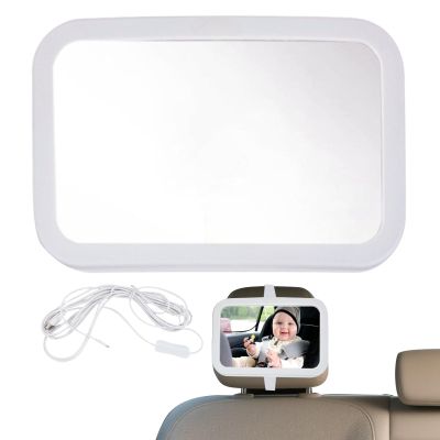 LED Rear-Seat Baby Mirror for Rear-Facing Child Seats