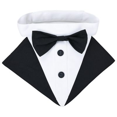 Drool Bib for Cats and Dogs, Wedding and Party Collar with Western Suit for Puppies
