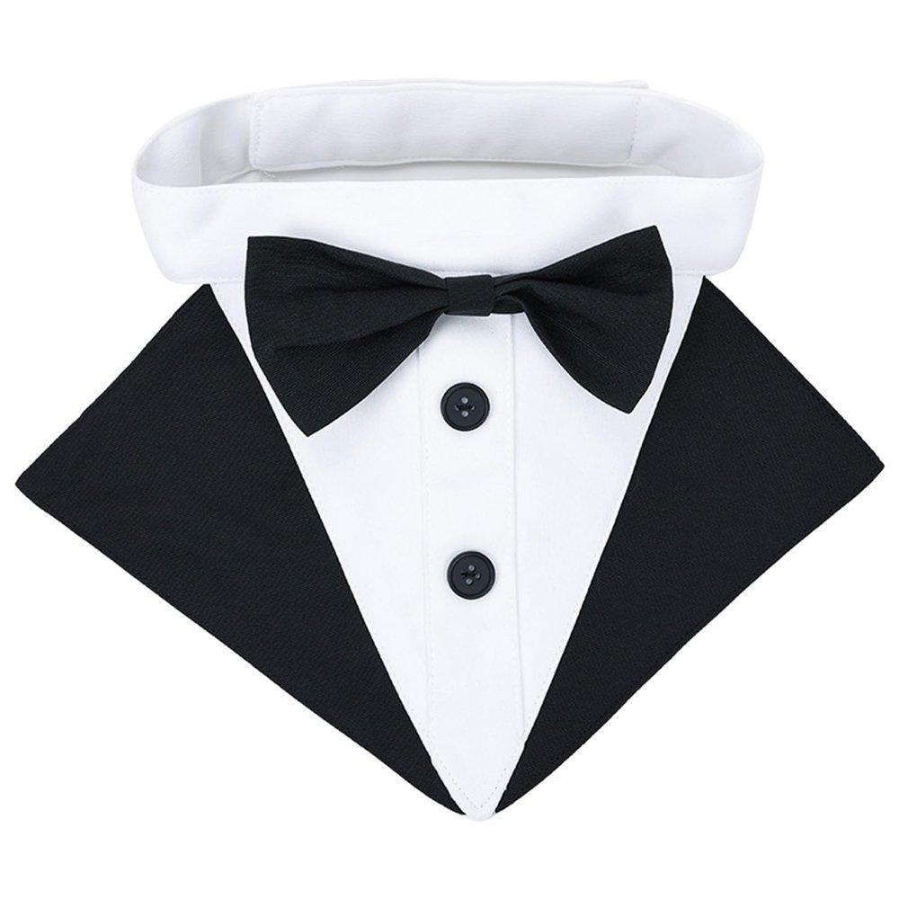 Drool Bib for Cats and Dogs, Wedding and Party Collar with Western Suit for Puppies