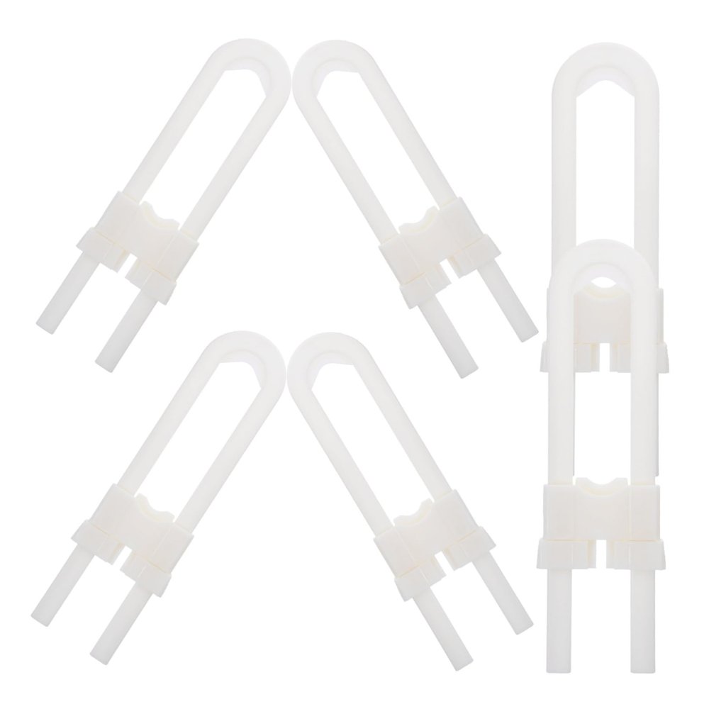 GARIOUAN 6-Pack Safety Locks for Cabinet Doors and Furniture, ABS, Easy to Lock and Unlock