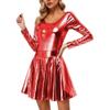 Plus-Size Sexy Lingerie Skirt Set with Slim-Fit Bodysuit and High-Waisted Mini Skirt view 4