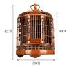 DTACBNEUZ Round Bamboo Bird Cage, Portable Hanging Birdhouse, Large Capacity for Small Birds and Finches view 2