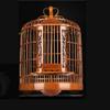 DTACBNEUZ Round Bamboo Bird Cage, Portable Hanging Birdhouse, Large Capacity for Small Birds and Finches view 3