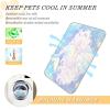 Chibi Cooling Pet Bed, Colorful Mermaid Design, 59.9 x 98 cm view 4