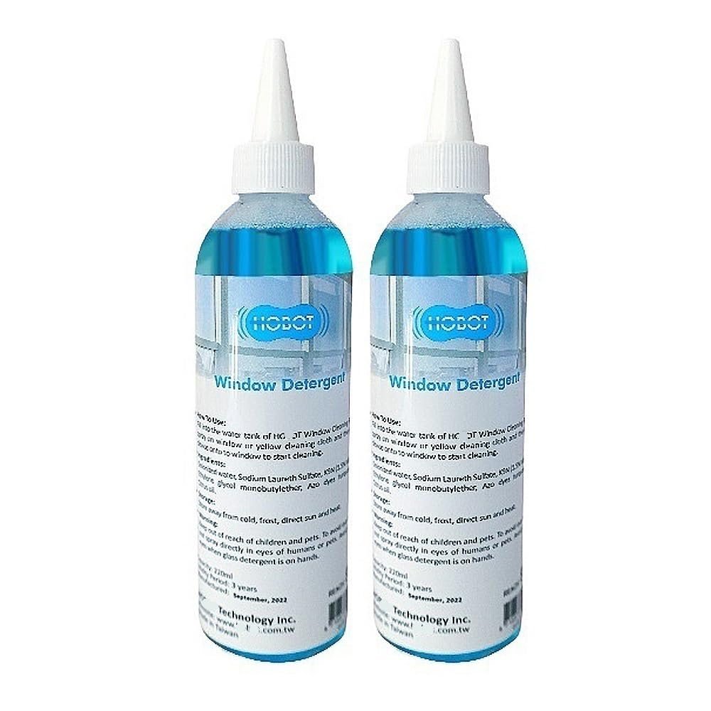 2 x 220 ml Window Cleaning Robot Cleaning Solution, Compatible with HOBOT Models