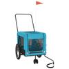 Blue and Black Dog Bike Trailer, Oxford Fabric and Iron view 2