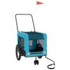 Blue and Black Dog Bike Trailer, Oxford Fabric and Iron view 3