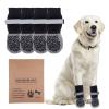 2 Pairs of Anti-Slip Dog Socks with Adjustable Straps for Indoor or Outdoor Use (Gray, L) view 1
