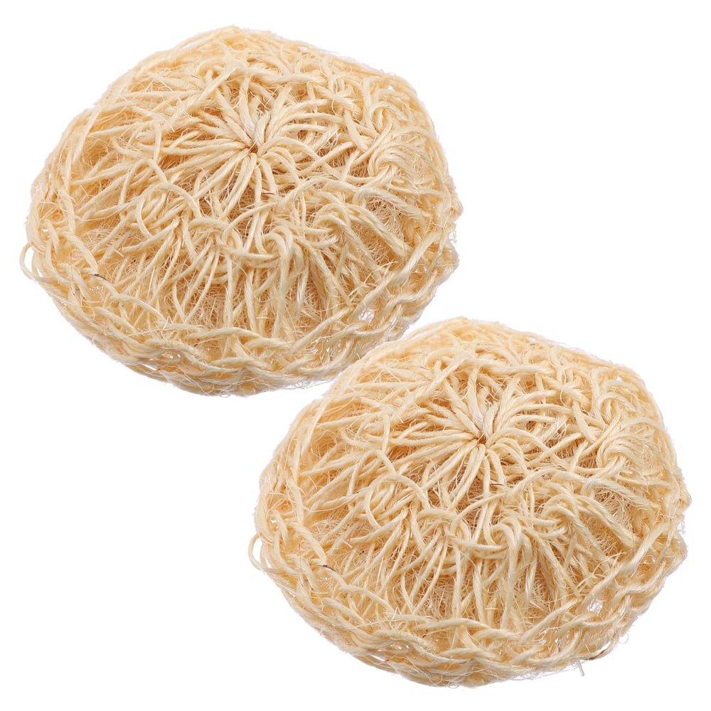 VINTORKY 2-Piece Sisal Bath Loofah Shower Sponge with Reinforced Edges