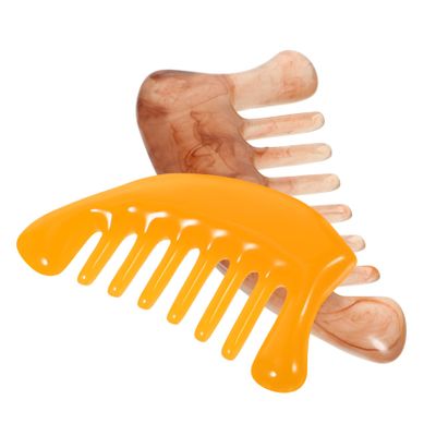 Minkissy 2-Piece Resin Gua Sha Comb