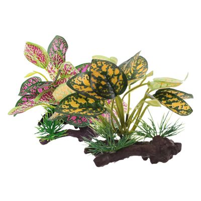 PartyKindom 2-Piece Artificial Plastic Water Plants for Aquarium and Terrarium Decor
