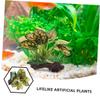 PartyKindom 2-Piece Artificial Plastic Water Plants for Aquarium and Terrarium Decor view 3