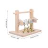 Abaodam Solid Wood Parrot Playground, Chew Toy and Perch Stand for Cockatiels and Other Birds view 2