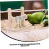 Abaodam Solid Wood Parrot Playground, Chew Toy and Perch Stand for Cockatiels and Other Birds view 4