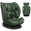KikkaBoo i-EXPLORE 2 Car Seat, 9–36 kg, 40–150 cm, Group 0/1/2/3, i-Size, Rear- and Forward-Facing, Reclining, 14-Position Headrest, 5-Point Harness, Army Green view 1