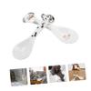 Toyvian Ceramic Pet Feeding Spoons, 2 Pieces, Portable, Assorted Styles view 2