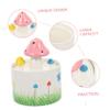 Abaodam Automatic Ceramic Pet Water Fountain, 1 L, Energy-Saving, Cartoon Mushroom Shape view 3