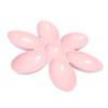 Flower-Shaped Plastic Feeding Bowl with Six Compartments, Pink view 1