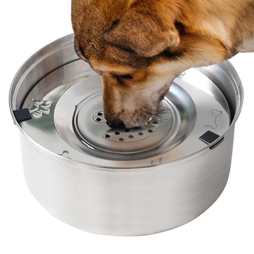 Floating Stainless Steel Dog Bowl, 3 L