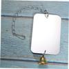VICASKY Metal Parrot Cage Mirror with Bell, 8 x 12 cm, 1 Piece view 2
