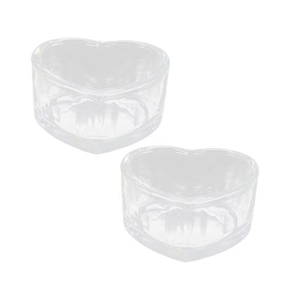 Toddmomy 2-Pack Glass Bowls with Splash Guard for Hamsters and Chinchillas