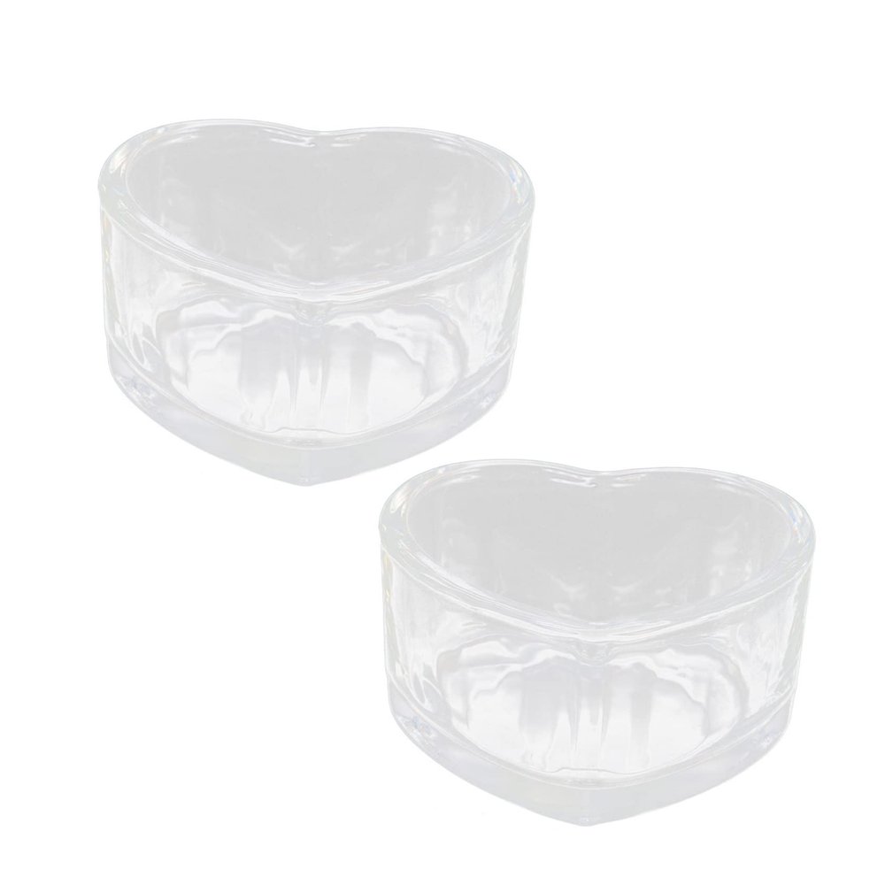 Toddmomy 2-Pack Glass Bowls with Splash Guard for Hamsters and Chinchillas