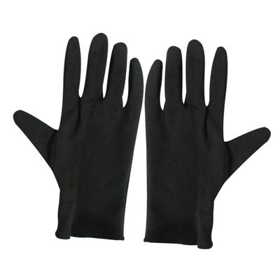 CALLARON Black Cotton Gloves, Size S, 12 Pairs, for Work and Protection