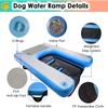 AVLLSO Floating Dog Boat Ramp, Inflatable Water Ramp with Non-Slip EVA Foam, Green view 3