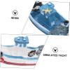 Miniature Yacht Decorations for Aquariums and Tables, 8-Piece Blue Resin Set view 3