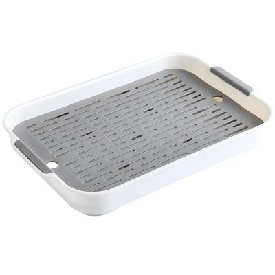 Double-Layer Pet Toilet with Removable Grate, Non-Slip, for Small Pets (14.4 × 9.6 × 2 in)