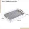 Double-Layer Pet Toilet with Removable Grate, Non-Slip, for Small Pets (14.4 × 9.6 × 2 in) view 2