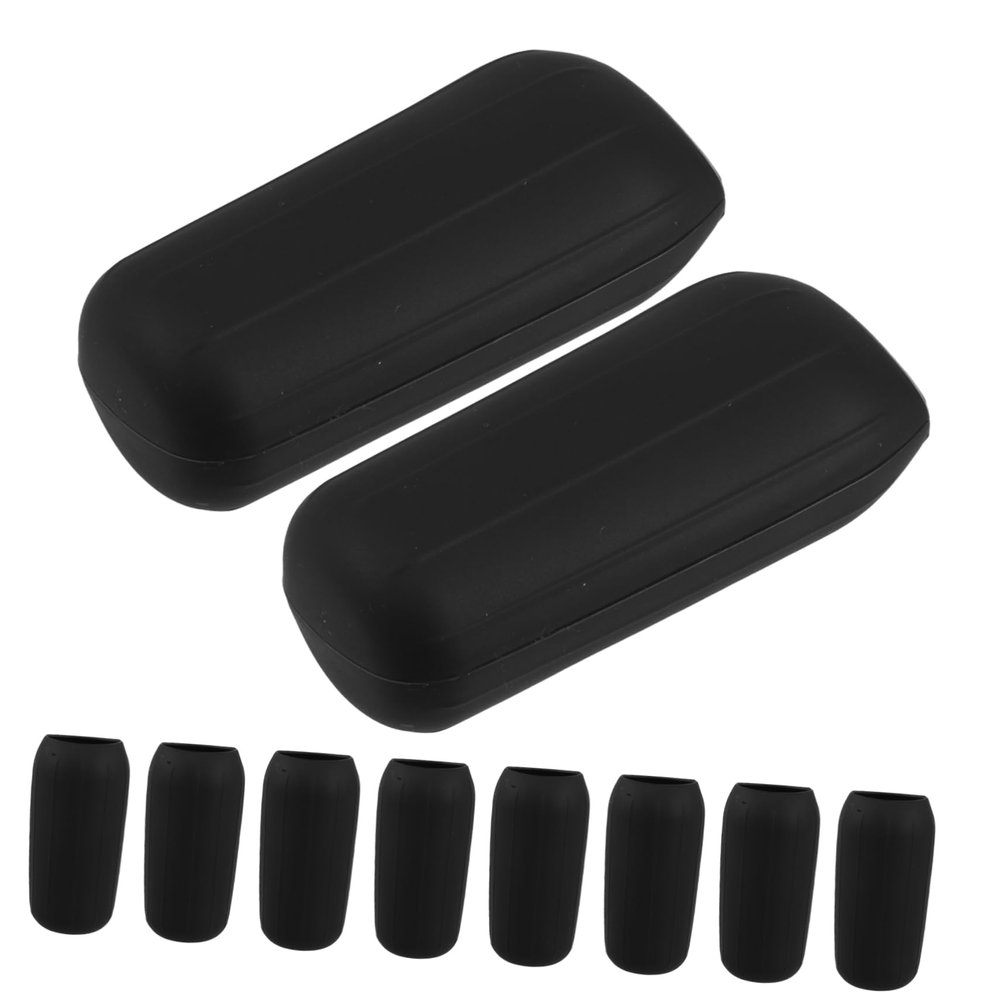 VICASKY 10-Pack Reusable Stretchy Silicone Bottle Sleeves, Leak-Resistant, Black