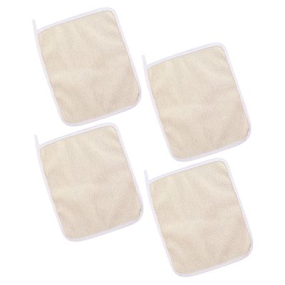 VICASKY 4-Piece Exfoliating Nylon Wash Gloves for Back Cleaning and Body Care