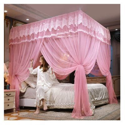 XRPOUXMTE Bed Canopy, Luxury Princess Bed Tent, Mosquito Net, Dustproof Blackout Curtain with Stand, A2 180 x 220 x 200 cm
