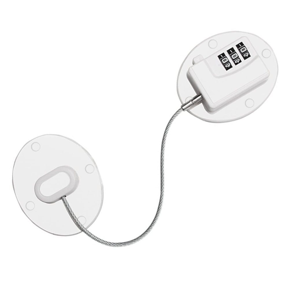 Childproof Refrigerator Lock with Combination Code, White
