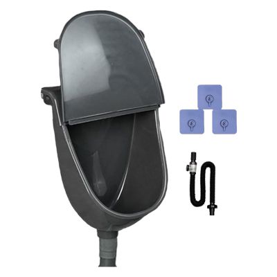 Wall-Mounted Flushable Urinal with Lid
