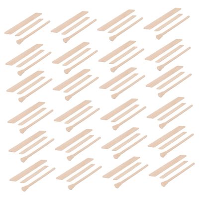 Veemoon 150-Piece Wooden Waxing Sticks with Applicator for Facial and Body Hair Removal