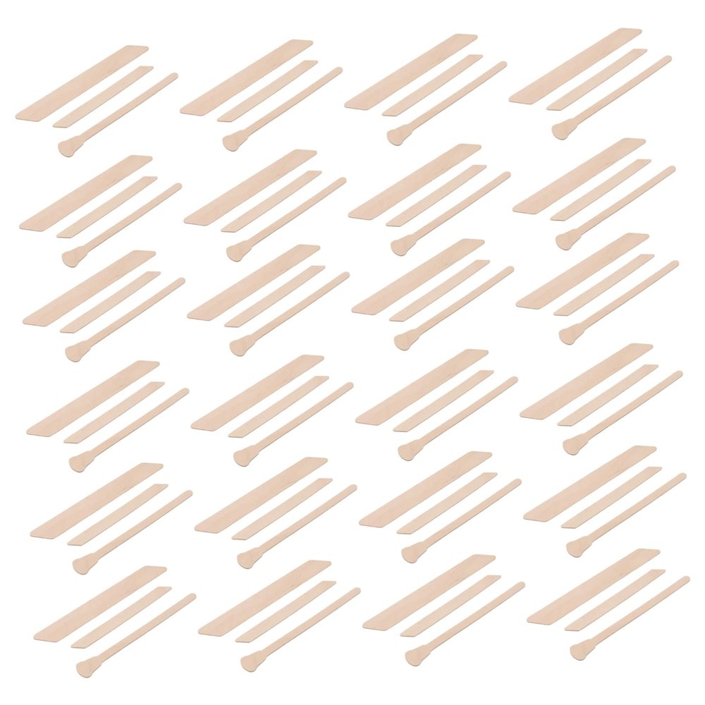 Veemoon 150-Piece Wooden Waxing Sticks with Applicator for Facial and Body Hair Removal