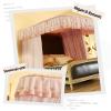 XRPOUXMTE Double-Bed Canopy Mosquito Net with U-Shaped Rail, Height-Adjustable, Blue, 180 cm view 4