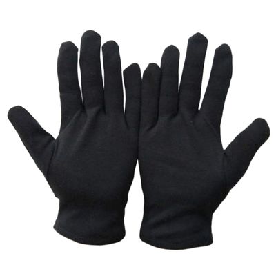 Beaupretty 12 Pairs Black Cotton Moisturizing Gloves with Protective Function, Reusable, for Industrial and Outdoor Work, Size S